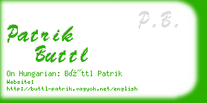 patrik buttl business card